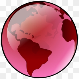 Globe Pink Pencil And - Blue Globe Transparent Background, HD Png Download - earth png hd