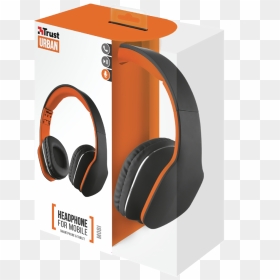 Mobi Headphones - Black - Trust Urban, HD Png Download - mobile headphone png