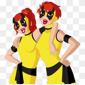 Dc Super Hero Girls Double Dare Twins - Cartoon, HD Png Download - dc png