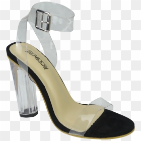 Womens Ladies Perspex Heels - High-heeled Shoe, HD Png Download - ladies footwear png