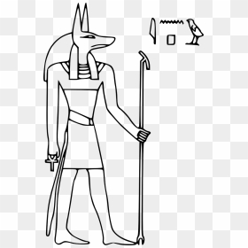 Anubis Egyptian God Drawing, HD Png Download - anubis png