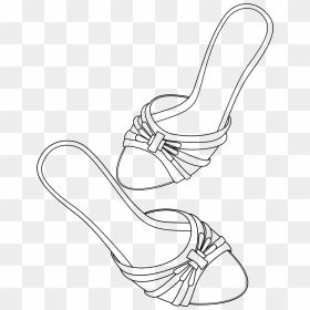 This Is A Picture Of A Pair Of Ladies Shoes - Drawing Pair Woman Shoes, HD Png Download - ladies footwear png