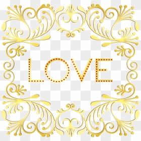 Love You Mummy Sign, HD Png Download - gold swirls png