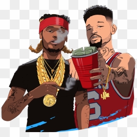 New Surprise Project From Pnb Rock & Fetty Wap "money, - Money Hoes And Flows, HD Png Download - fetty wap png