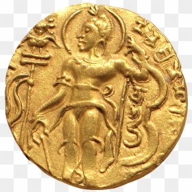 Photo Of Old Indian Gold Coin - Coin From The Reign Of Chandragupta Ii Showing An Archer, HD Png Download - indian coin png