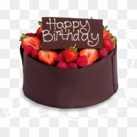 Strawberry, HD Png Download - chocolate birthday cake png