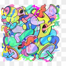 Muscle Beach On Acid, HD Png Download - acid png