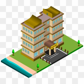 Hotel Icon Isometric Png, Transparent Png - hotel png