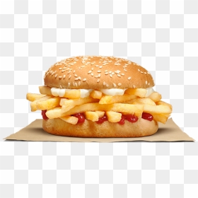 Burger King Nz French Fry Burger - Burger King French Fry Sandwich, HD Png Download - burger png images
