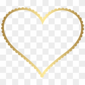 Transparent Gold Outline Png - Transparent Background Heart Frame, Png Download - gold swirls png