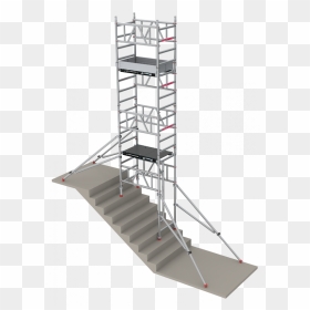 Mitower Stairs Compact Scaffold In A Stairwell - Mitower Stairs, HD Png Download - staircase png