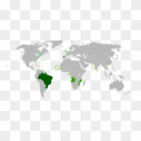 Transparent Map Of World Png - Paises Que Falam Português, Png Download - world.png