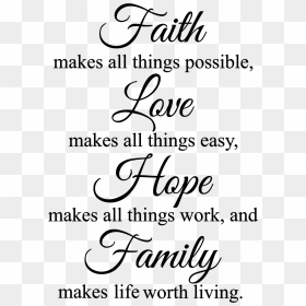 Faith Makes All Things Possible Wall Decal Religious - Calligraphy, HD Png Download - all the things png