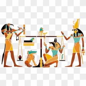 Fiction,recreation,art Png Clipart - Weighing Of The Heart Ceremony Cartoon, Transparent Png - anubis png