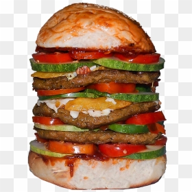 Triple Decker Burger Png, Transparent Png - vhv