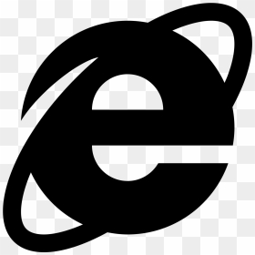 Internet Explorer Icon - Black Internet Explorer Logo, HD Png Download - internet logo png