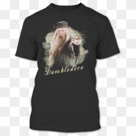 A Black T-shirt With The Shopify Logo - Albus Dumbledore Harry Potter Movie 24x18 Print Poster, HD Png Download - dumbledore png