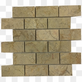 Brick Pattern Sahara Gold Marble Polished Mesh-mounted - Stone Wall, HD Png Download - brick pattern png