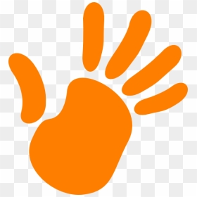Collection Of Hand - Orange Hand Clipart, HD Png Download - high five png