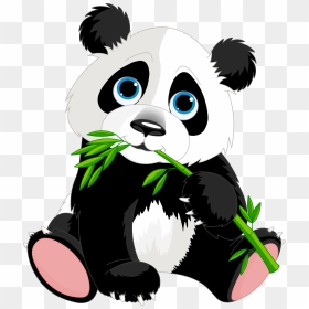 Cute Giant Cartoon Illustrations Panda Red Clipart - Panda Clipart, HD Png Download - giant png
