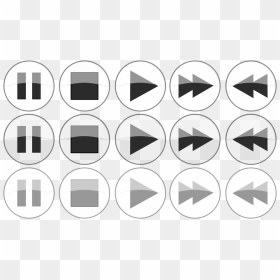 Play And Pause Button Png, Transparent Png - rewind png