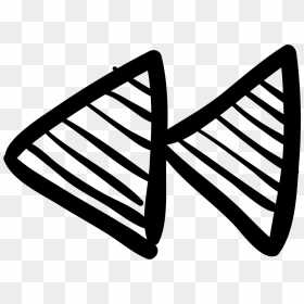 Rewind Two Arrows Sketched Button Comments - Icon, HD Png Download - rewind png