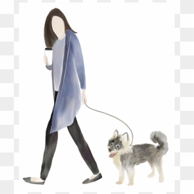 Dog Walking, HD Png Download - family walking png