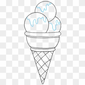 How To Draw Ice Cream - Ice Cream Cone, HD Png Download - ice cream emoji png