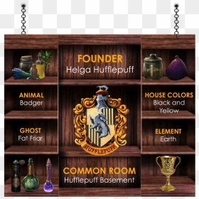 Warner Brothers Harry Potter Hufflepuff Crest Triple - Trophy, HD Png Download - hufflepuff crest png