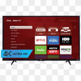 Tcl 55” Up130 4k Uhd Led Roku Smart Tv - Tcl 4k Smart Tv 55, HD Png Download - roku png