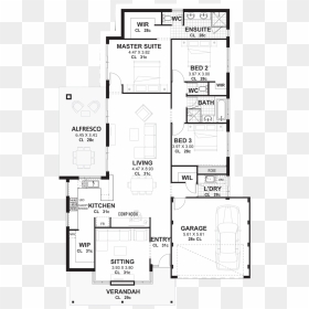 Transparent House Blueprint Png - 3 Bedroom All Ensuite House Plans, Png Download - blueprint png