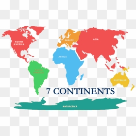 World Map Continent World Ocean - World Map Continents, HD Png Download - continents png