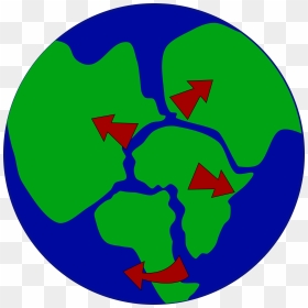 Earth With Continents Breaking Up Clip Arts - Plate Tectonics Clipart, HD Png Download - continents png