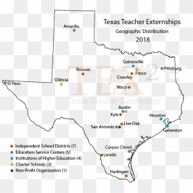 Tex2 Map Of Projects - Map, HD Png Download - texas map png