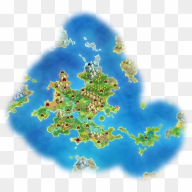 Water Continent - Pokemon Mystery Dungeon Water Continent, HD Png Download - continents png