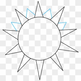 How To Draw Sun - Circle, HD Png Download - god rays png