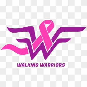 Walking Warriors Logo In Pink And Purple Incorporates - Walking Warriors, HD Png Download - breast cancer png
