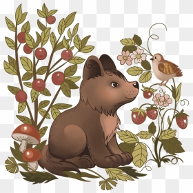 Puppy In The Forest Clipart - Openclipart Org Po Polsku Zwierzęta, HD Png Download - the forest png