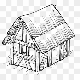 Shack Drawing Gallagher Girls - Easy Medieval Houses Drawing, HD Png Download - shack png