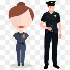 Police Officer Security Guard Cartoon - Transparent Police Cartoon Png, Png Download - security guard png