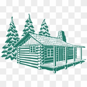 Log Cabin Drawing, HD Png Download - shack png