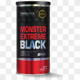 Monster Extreme Black 44 Packs Probiótica, HD Png Download - monster can png