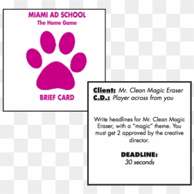 Magenta Brief Card Preview - Paw, HD Png Download - mr clean png