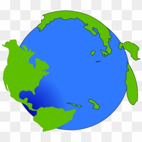 World With 2-d Continents Svg Clip Arts - Earth, HD Png Download - continents png