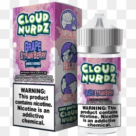 Grape Strawberry - Cloud Nurdz Vape Juice, HD Png Download - vape cloud png