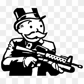 Royalty Free Stock Collection Of Alec Monopoly High - Monopoly Man With Gun, HD Png Download - monopoly png