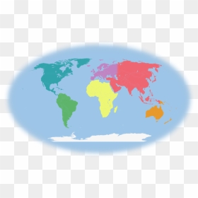 Introduction To Continents And Countries For Preschool - 1st Grade World Map, HD Png Download - continents png