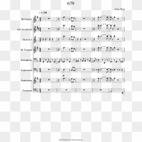 All Star Drum Sheet Music, HD Png Download - fetty wap png