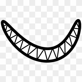 Mouth Svg Shark - Shark Mouth Black And White, HD Png Download - sharp teeth png