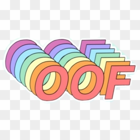 #oof #vsco #rainbow #random #aesthetic - Oof Hydro Flask Sticker, HD Png Download - oof png